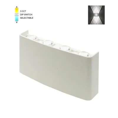 Vito 3231140 LED ВЪНШНО ОСВЕТЛЕНИЕ BINO-4 8W SMD 3xCCT 21*10CM IP65 БЯЛО