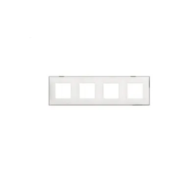 BTicino 8005543638774 ЧЕТВОРНА РАМКА CLASSIA БЯЛО С ХРОМ