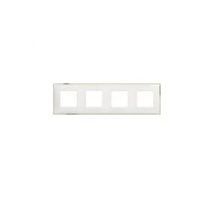 BTicino 8005543636671 ЧЕТВОРНА РАМКА CLASSIA БЯЛО С ЗЛАТНО