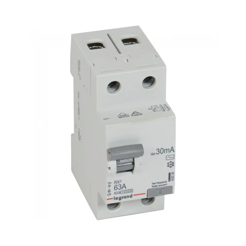 Legrand 3245064020268 ДЕФЕКТНОТОКОВА ЗАЩИТА RX-3 2Р 63А 30mA 6kA