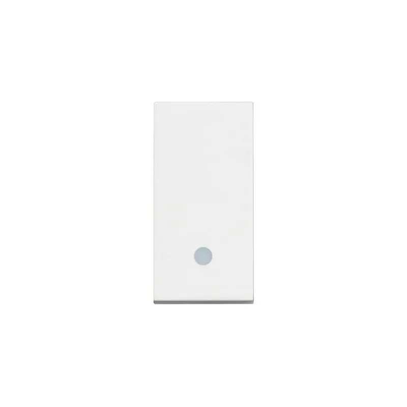 BTicino 8005543632116 ЕДНОПОЛЮСЕН КЛЮЧ 1 МОДОЛЕН с LED ИНДИКАЦИЯ RW4001L CLASSIA БЯЛ