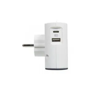 Legrand 3414972019385 СТРАНИЧЕН АДАПТЕР 2х2P+USB A+C БЯЛ/СИВ
