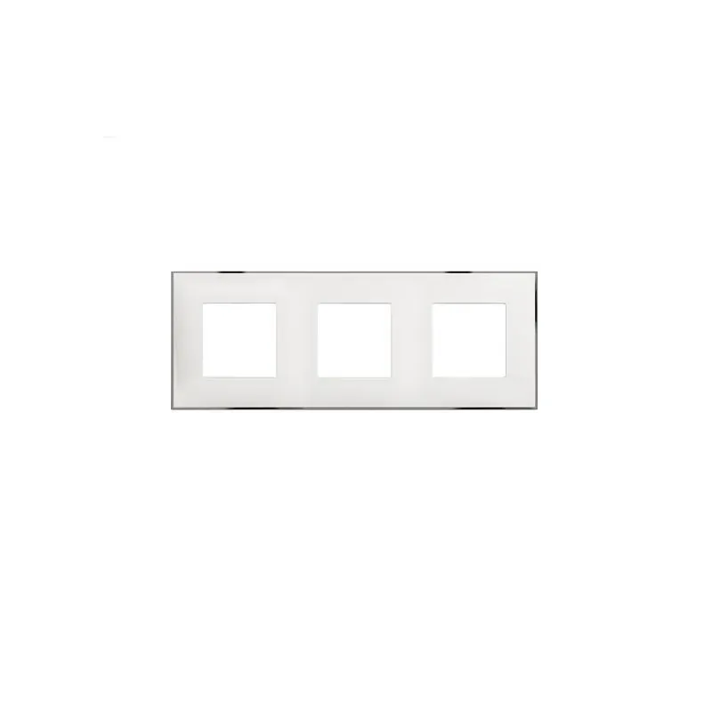 BTicino 8005543638163 ТРОЙНА РАМКА CLASSIA БЯЛО С ХРОМ