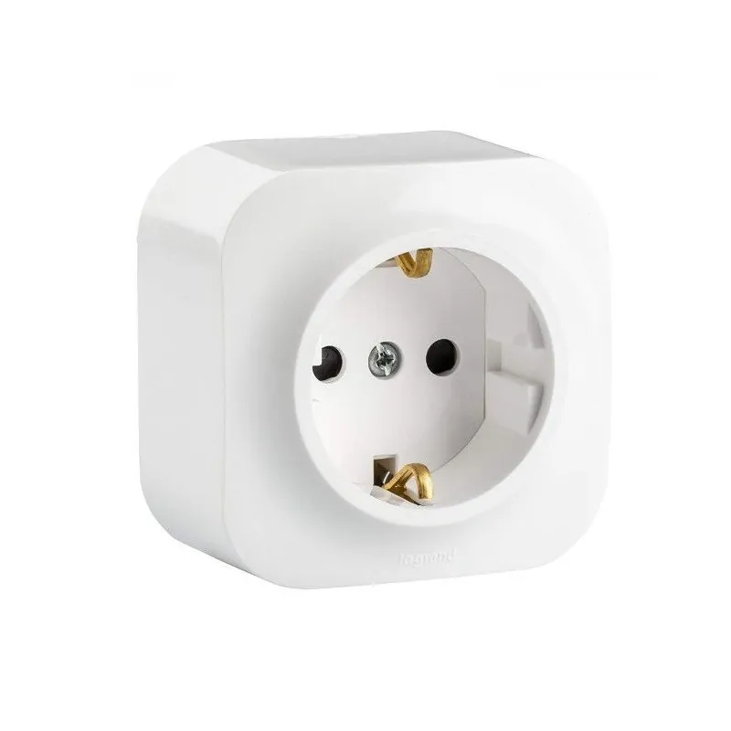 Legrand 3245067824207 КОНТАКТ ШУКО 16А С ДЕТСКА ЗАЩИТА ЗА ОТКРИТ МОНТАЖ FORIX БЯЛ