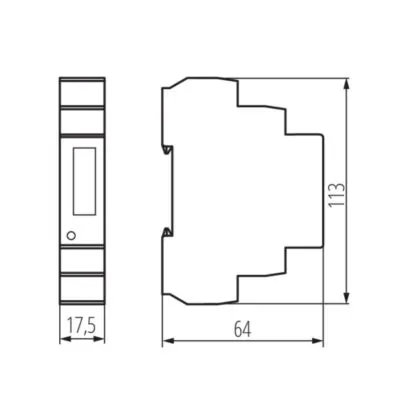 Kanlux 19343 Електромер монофазен, 1P, In 45A KDEM KDEM-1P LCD