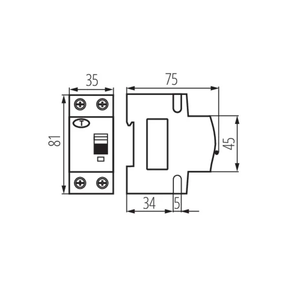 Kanlux 23219 Дефектнотокова защита, с токова защита, 6kA, 2P KRO6 KRO6-2/B20/30