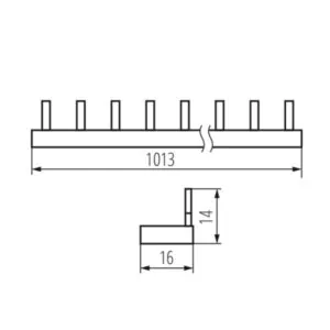 Kanlux 24216 Съединителна медна шина с клеми - щифтове KBB KBBI-1x56