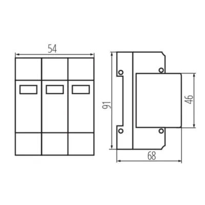 Kanlux 36315 Защита от утечка на електрически ток KSPD KSPD-T1T2 275/150 3P