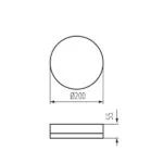 Kanlux 37298 LED плафониера IPER LED IPER LED 10W-NW-O-SE
