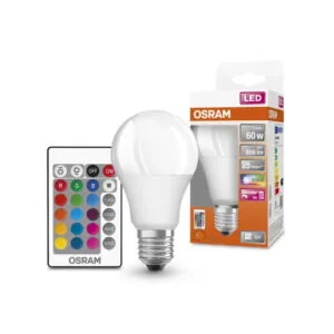 Ledvance 4058075430754 SMART ЛАМПА КУТИЯ CLA60 RGB REM 9W/827 230V FR E27