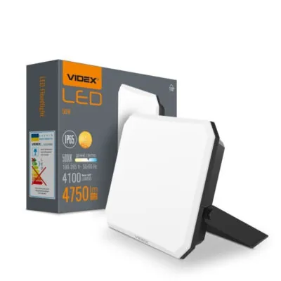 Videx 5904405542453 LED ПРОЖЕКТОР VLE-F3-0505B FLOOD 50W/5K