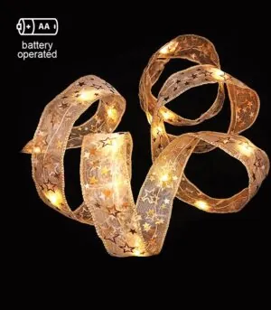 Vito 5620760 CHRISTMAS LIGHTING NATALE-20 FLAT RIBBON 20LED 27K 2M 2AA IP20 SILVER