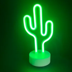ACA Lighting X04455315 CACTUS – 45 неонови LED бат. (3×AA) USB зелено IP20 15×10×25.5см