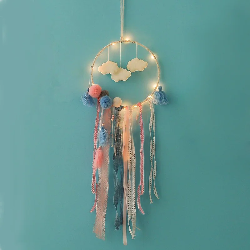 ACA Lighting F07101629 Многоцветен текстилен дриймкечър – 10 мини топли LED бат. (2×CR2032) IP20 Ø20×70см прозрачен кабел