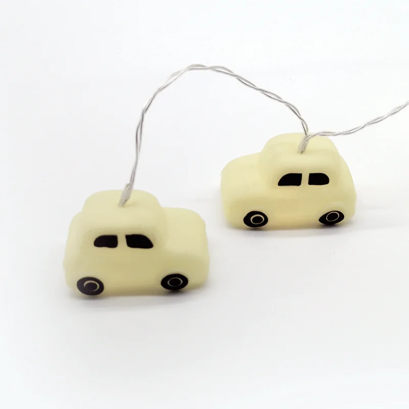 ACA Lighting FPCAR10WW2AT Пластмасова кола – 10 LED батерии 3×AA таймер (6 ON   18 OFF) топла светлина IP20 135 + 30см прозрачен кабел