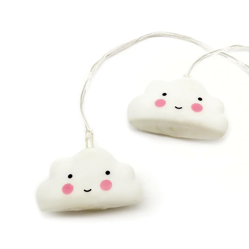 ACA Lighting FPCLOUD10W2AT Пластмасов облак – 10 LED батерии 3×AA таймер (6 ON   18 OFF) студена светлина IP20 135 + 30см прозрачен кабел