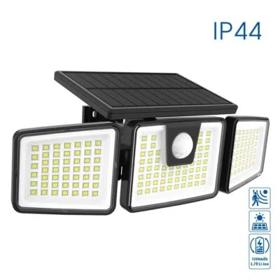 Vivalux VIV005144 Соларно фасадно LED тяло със сензор BAT SOLAR LED PIR 7W 6400K IP44