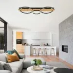 VivaluxVIV005158LED плафон MATTEO LED 32W черно+дърво CCT 3000-4000-6400K