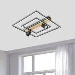 VivaluxVIV005165LED плафон CAMPO LED 36W черно/бяло+дърво CCT-switch 3000-4000-6400K