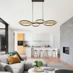 VivaluxVIV005160LED полилей MATTEO-P LED 38W черно+дърво CCT 3000-4000-6400K