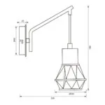 VivaluxVIV005095Аплик FRODO WL797 1xE27 метал бял
