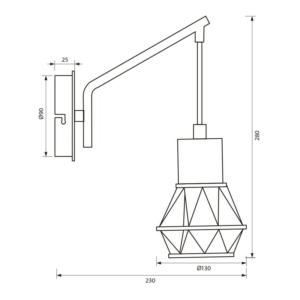 VivaluxVIV005095Аплик FRODO WL797 1xE27 метал бял