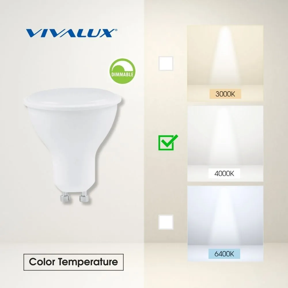 Vivalux VIV005065 Димируема LED лампа VOLUX LED JDR 7W 560lm GU10 4000K