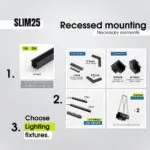 VivaluxVIV005176SLIM25 метална планка M-Track metal сет 2 бр./6 бр. нитове