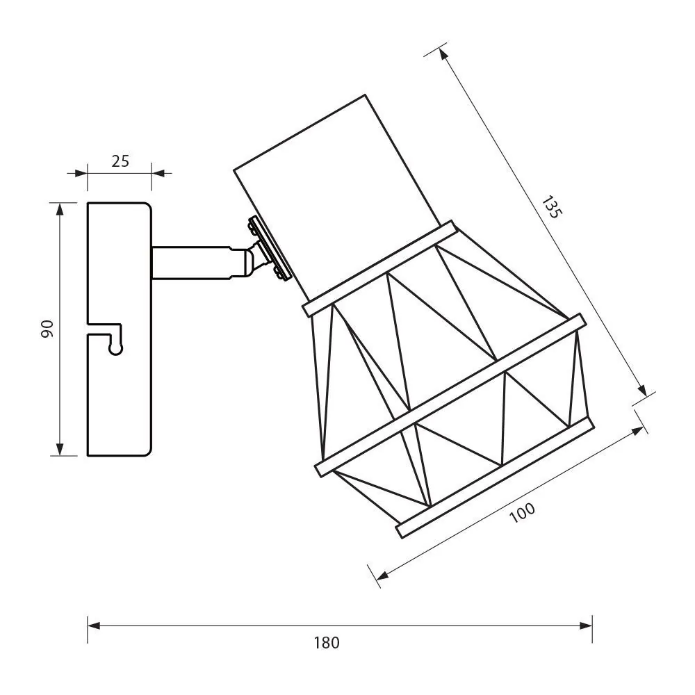 VivaluxVIV005091Спот FRODO SP794 1xE27 метал бял