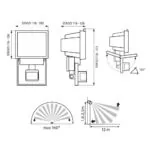 Vivalux VIV002868 Прожектор SENSO с датчик за движение 118 мм бял IP44