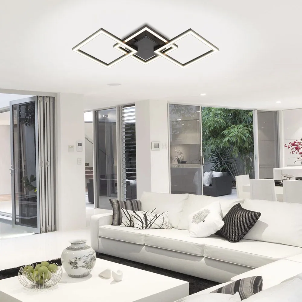 Vivalux VIV005036 LED плафон SONOMA LED SQ3 24W черен 4000K