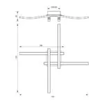 Vivalux VIV005039 LED плафон RIVER LED 24W черен 4000K