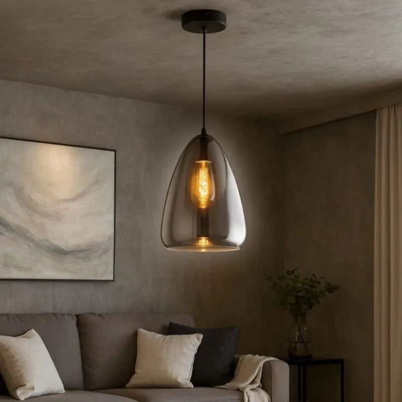 VivaluxVIV005000Полилей CARUSO SSP751 1хЕ27 опушено стъкло