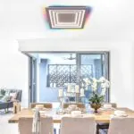 VivaluxVIV005171Мултифункционална LED плафониера с дистанционно DAKOTA 102W RGB+CCT 3000-6000K