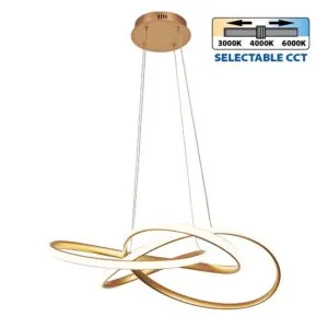 VivaluxVIV005174LED полилей MAREA LED 60W злато CCT-switch 3000-4000-6000K