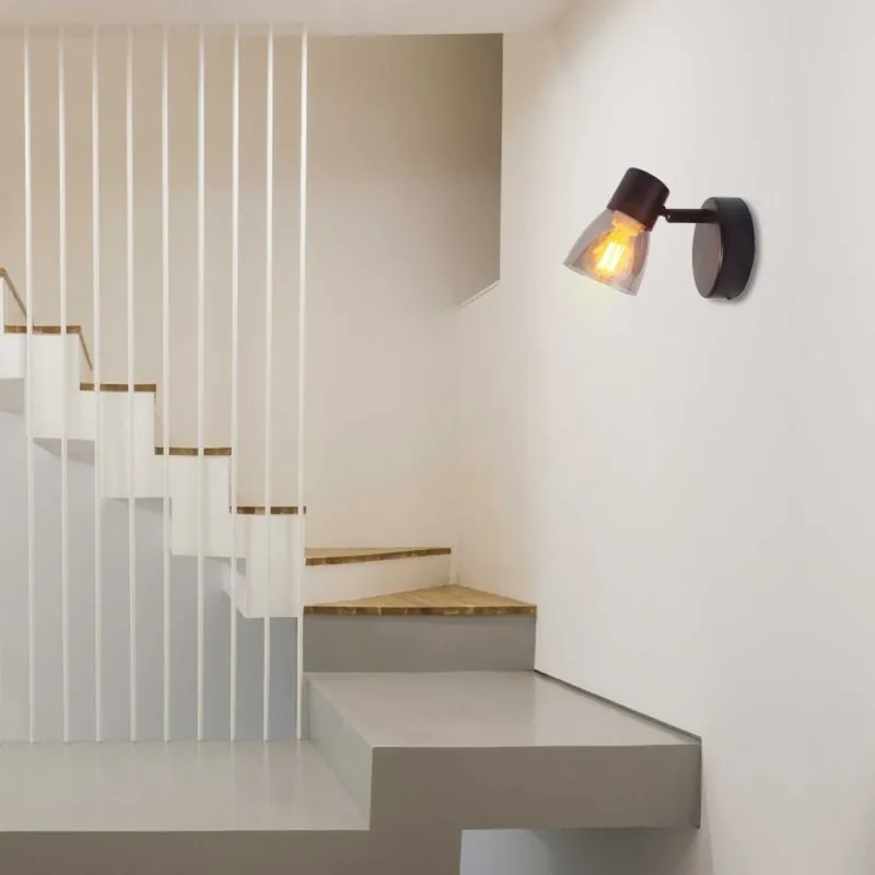 VivaluxVIV005047Спот DANTE SP785 1xE14 опушено стъкло черен