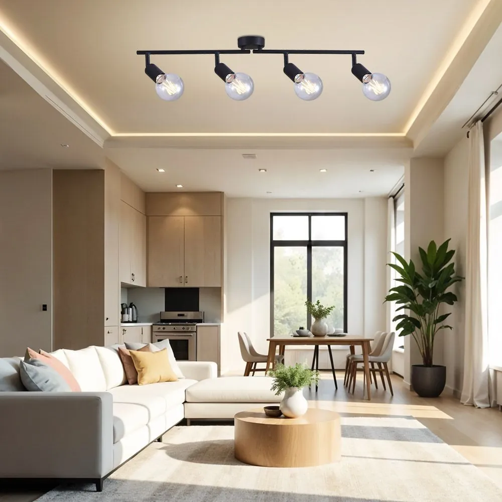 VivaluxVIV005021Линеен спот BERGEN SP772 подвижни рамена 4xE27 черен