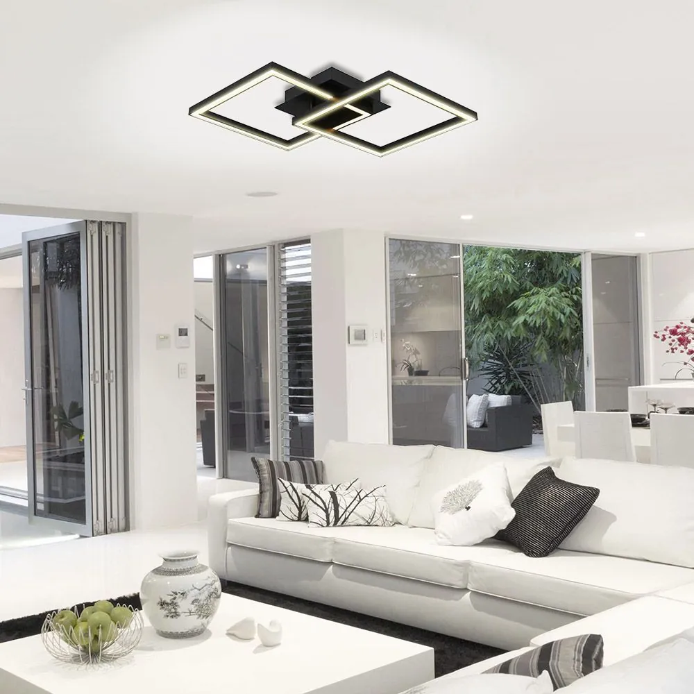 Vivalux VIV005033 LED плафон SONOMA LED SQ2 20W черен 4000K