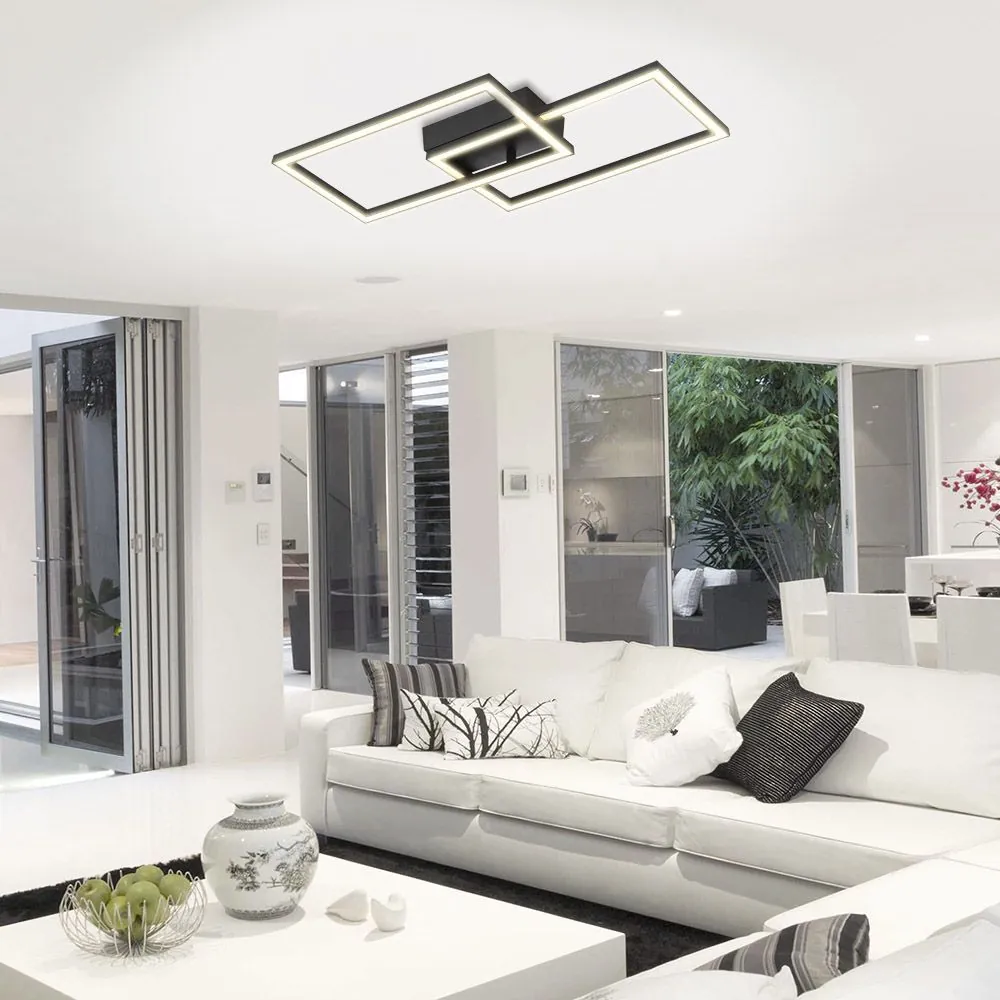 Vivalux VIV005034 LED плафон SONOMA LED RC2 20W черен 4000K