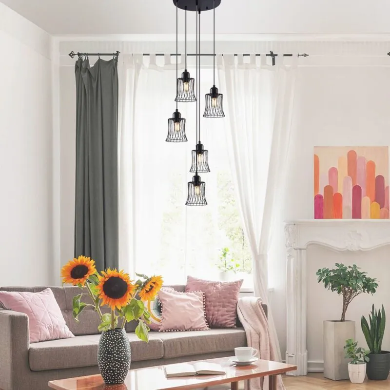 VivaluxVIV005008Полилей AVA SSP759 5хЕ27 декоративна решетка черен