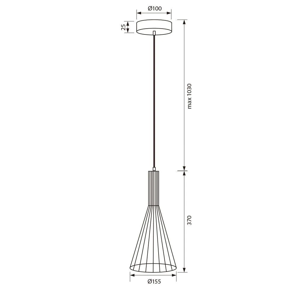 VivaluxVIV005005Полилей KILIAN SSP756 1хЕ27 декоративна решетка черен