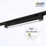 VivaluxVIV005208Линейно LED тяло за релсов монтаж DRAX LED 30W черен CCT-switch 3000K-4000K-6400K