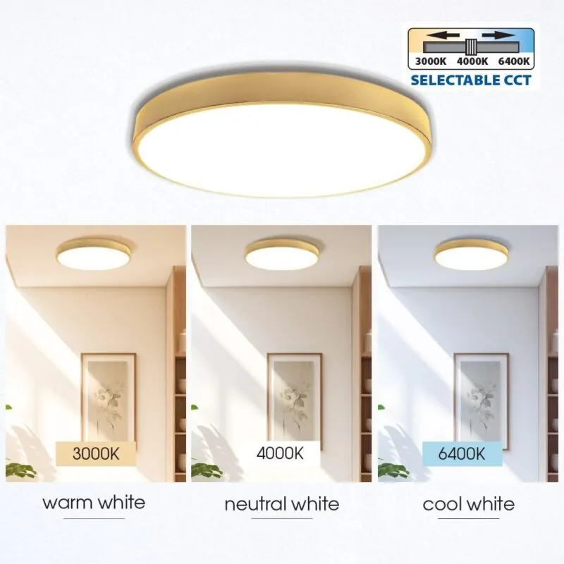 VivaluxVIV005202LED плафониера LUKA LED 45W злато CCT-switch 3000K-4000K-6400K
