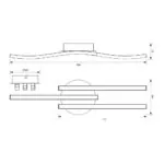 Vivalux VIV005038 LED плафон RIVER LED 18W черен 4000K