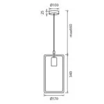 VivaluxVIV005105Полилей ELIO SSP605 1xE27 правоъгълен черен