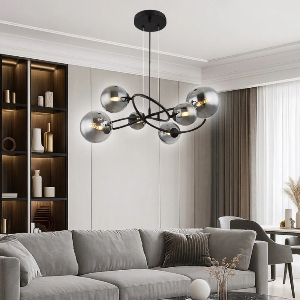 VivaluxVIV005045Полилей GALILEO SSP783 6хG9 опушени стъкла