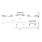 Vivalux VIV005037 LED плафон RIVER LED 12W черен 4000K