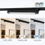 VivaluxVIV005208Линейно LED тяло за релсов монтаж DRAX LED 30W черен CCT-switch 3000K-4000K-6400K