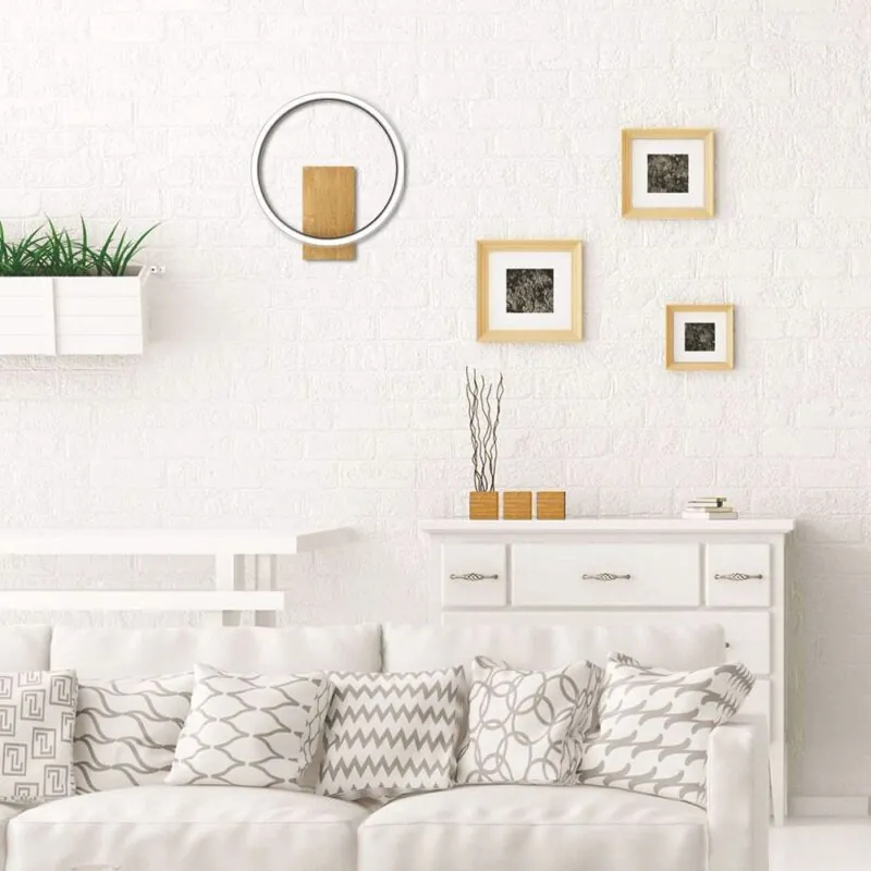 VivaluxVIV005157LED аплик MATTEO LED 12W черно+дърво CCT 3000-4000-6400K