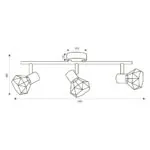 VivaluxVIV005024Линеен спот ANEKE SP775 3xE14 черен